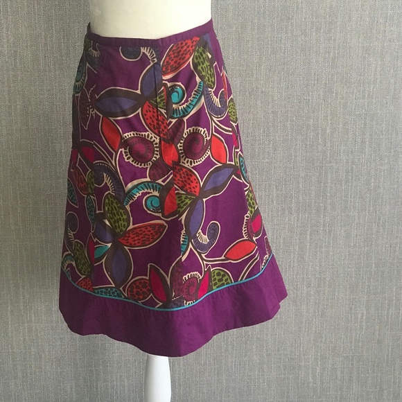 Boden Dresses & Skirts - Boden Floral Colorful Patterned A-Line Skirt